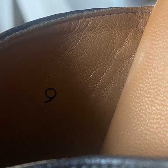 CALLISTO Black Leather Wooden Wedge Mules Clogs Open Toe Gothic Size 9 Gothic - Picture 12 of 13